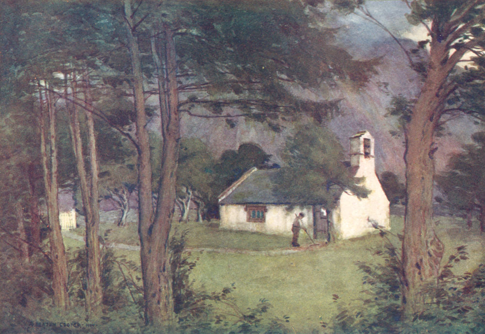 CUMBRIA. Lake district. Wastdalehead Church. Smallest in England? 1908 print